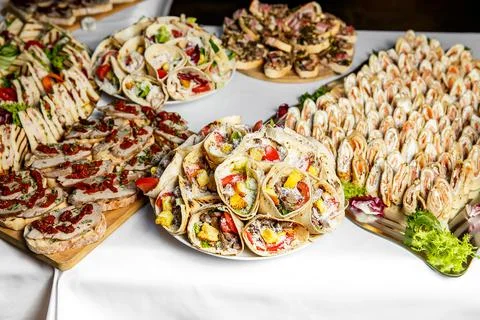Caesar roll on event catering Stock Photos