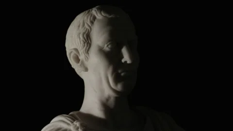 Caesar the ruler of rome statue bust Stock Footage 144392260