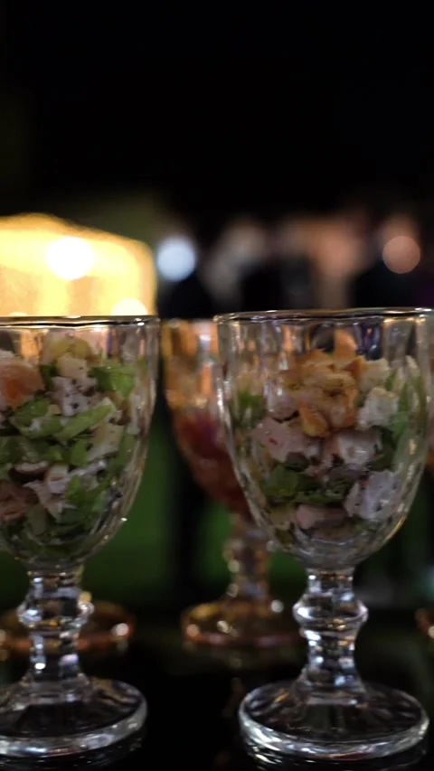 Caesar Salad Catering Reception Stock Footage 336639648