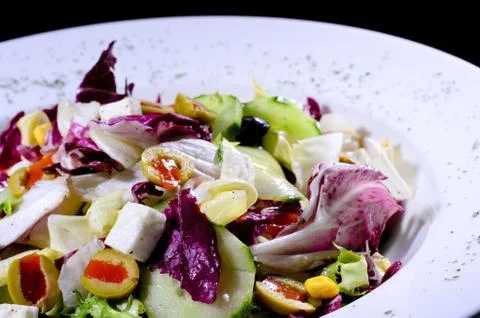 Caesar salad with chicken Stock Photos