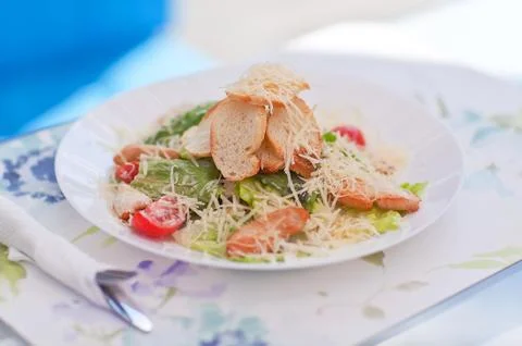 Caesar salad with chicken Stock Photos