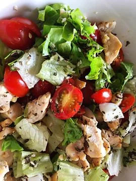 Caesar salad with chicken Stock Photos