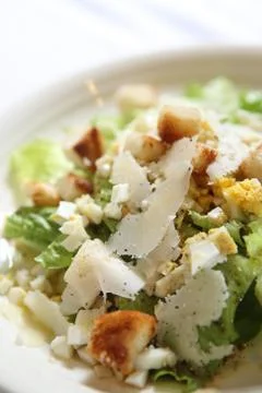 Caesar salad in close up Stock Photos