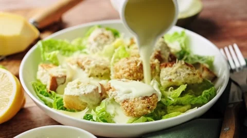 Caesar salad Stock Footage 256681640