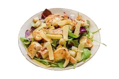 Caesar salad by Gordon Ramsay, on a white plate 10 of 11 Stock Photos