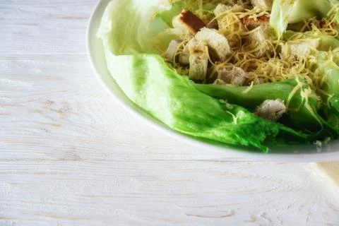 Caesar salad, with space for text Stock Photos