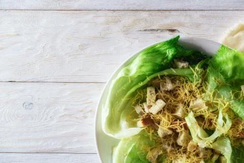 Caesar salad, with space for text Stock Photos