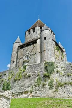 Caesar Tower castle landmark in Provins, France Stock Photos