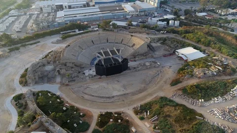 Caesarea amphitheater 4 Stock Footage 126314413