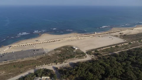 Caesarea aqueduct 08 Stock Footage 126314762
