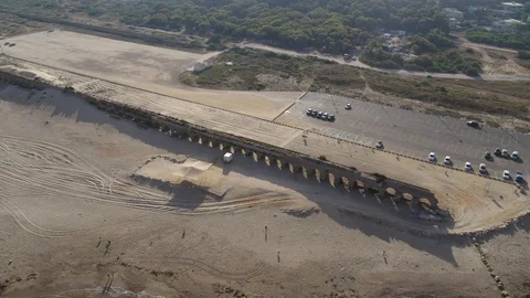 Caesarea aqueduct 11 Stock Footage 126315392