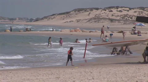 Caesarea beach 2 Stock Footage 4280810