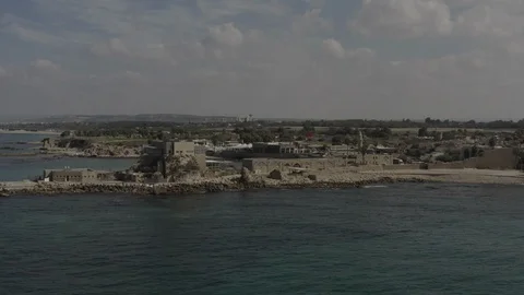 Caesarea by drone Stock Footage 105314476