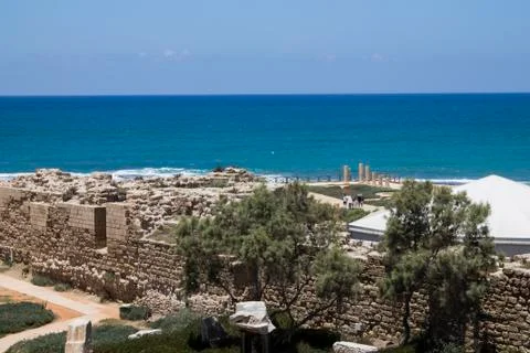 Caesarea Harbor Stock Photos