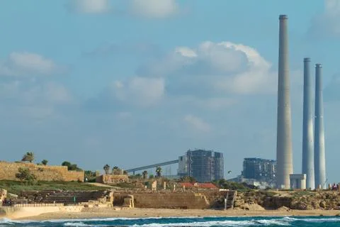 Caesarea in israel Stock Photos