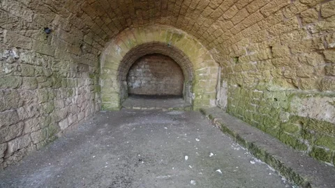 Caesarea Maritima inside cave, israel Stock Footage 299335481