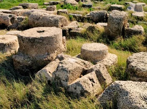 Caesarea maritima ruins Stock Photos