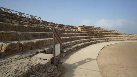 Caesarea Maritima The theatre Stock Footage 299334082