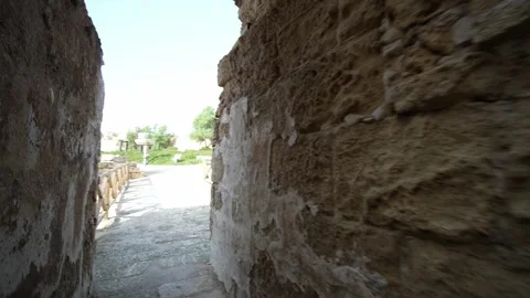Caesarea Maritima walking Steadicam, 2023 Stock Footage 299333811