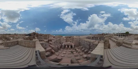 Caesarea old public bath 360 Vidéo 103503080
