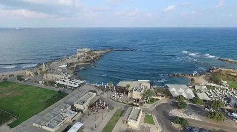 Caesarea - Port (Old harbor) Stock-Footage 63749504