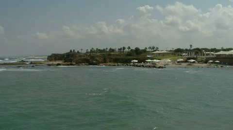 Caesarea  sea pan 1 Stockbeeldmateriaal 487775