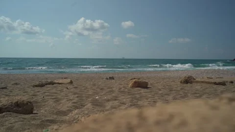 Caesarea Shoreline Stock Footage 248704882