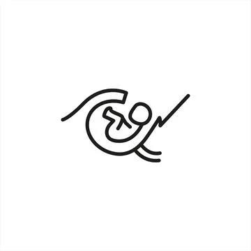 Caesarean Section Birth Icon Stock Illustration