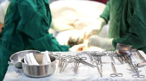 Caesarian section 库存影片 8834311