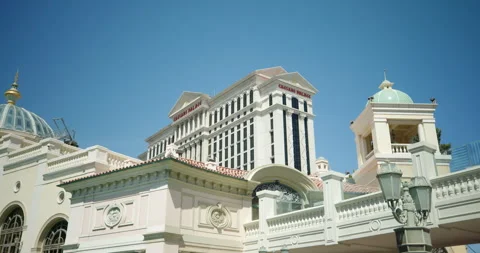 Caesars Palace with Bellagio Shops in the foreground, Las Vegas Strip, Paradise, Stockbeeldmateriaal 250694500