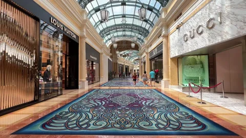Caesar's Palace Gucci, moving toward, Nevada, September 10, 2022 Stock Footage 308484918