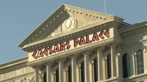 Caesars Palace Hotel Casino Las Vegas during day Stock Footage
