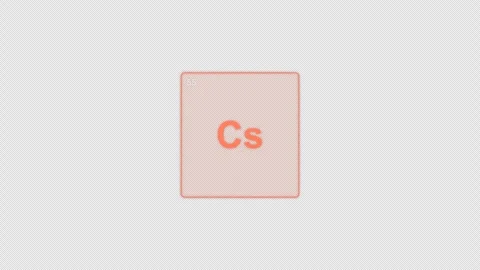 Caesium Cs Periodic Table Element Tile Clean No Text Animation Video Overlay Alp 動画素材 339368288