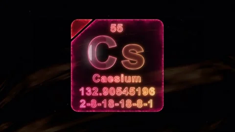 Caesium element in periodic table Video stock 160894061