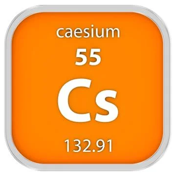Caesium material sign 写真素材