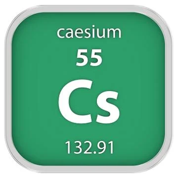 Caesium material sign Stock Photos