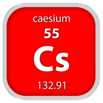 Caesium material sign Stock Photos