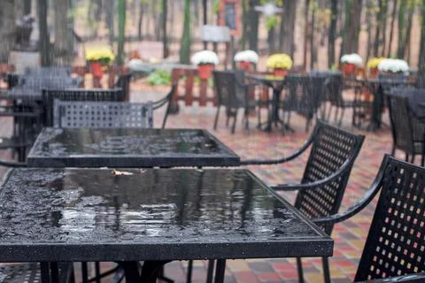 Cafe after rain Stock-Fotos