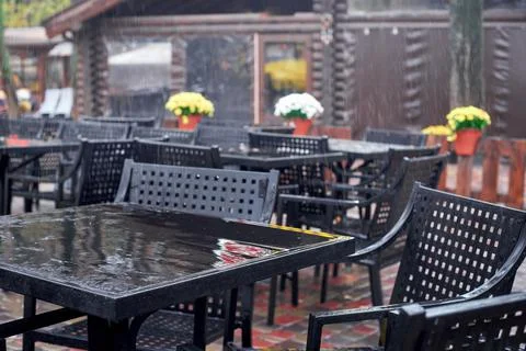 Cafe after rain Foto stock