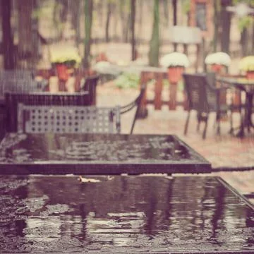 Cafe after rain Foto stock