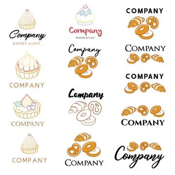 Cafe and Bakery Logo Stock Illustration