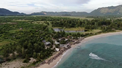 CAFE AND BEACH IN ACEH BESAR Stock Footage 276501278