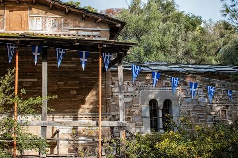Cafe in Athens 스톡 사진