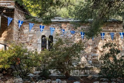 Cafe in Athens 스톡 사진