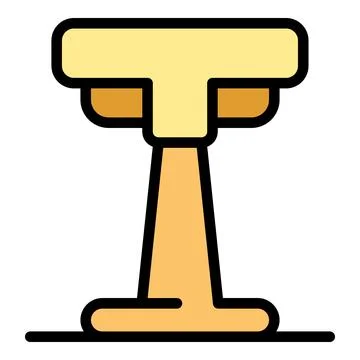 Cafe bar stool icon vector flat Stock Illustration
