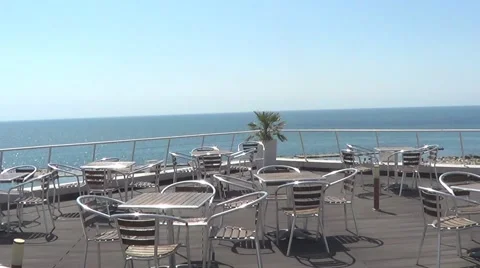 Cafe on beach Stock Footage 60217898