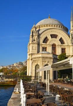Cafe on the beach in Turkey. Stock Photos