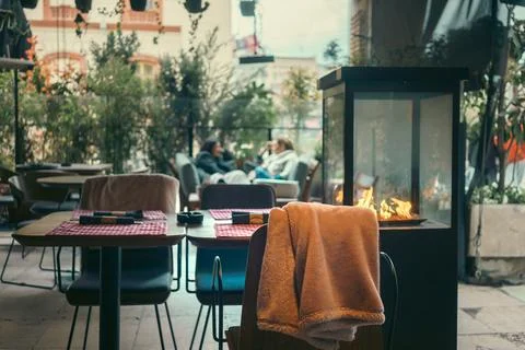 A cafe in Belgrade in the spring Stock-Fotos