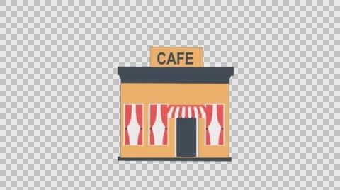 Cafe Building Animation Vidéo 56724920