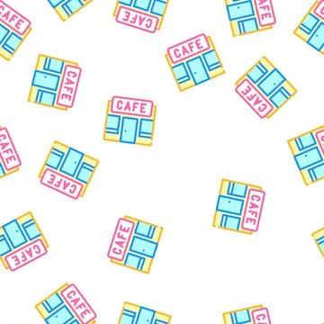 Cafe building color icon vector flat illustration Ilustración de archivo